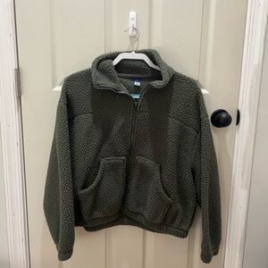 Old Navy Olive Green Sherpa Jacket